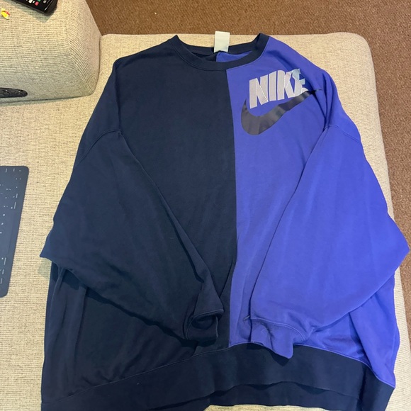 Nike Tops - Nike two tone oversized crew neck